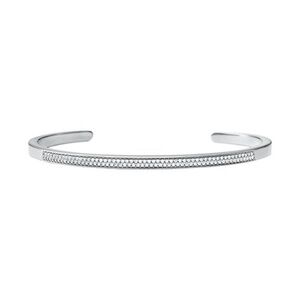 Michael Kors Women's Pavé Silver Nesting Bracelet Cuff